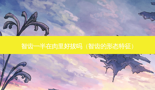 智齿一半在肉里好拔吗(智齿的形态特征)-第1张图片-南山整形网 智齿一半在肉里好拔吗(智齿的形态特征)-第1张图片-南山整形网