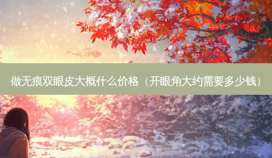 做无痕双眼皮大概什么价格(开眼角大约需要多少钱)-第1张图片-南山整形网 做无痕双眼皮大概什么价格(开眼角大约需要多少钱)-第1张图片-南山整形网