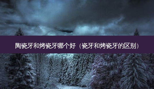 陶瓷牙和烤瓷牙哪个好(瓷牙和烤瓷牙的区别)-第1张图片-南山整形网 陶瓷牙和烤瓷牙哪个好(瓷牙和烤瓷牙的区别)-第1张图片-南山整形网