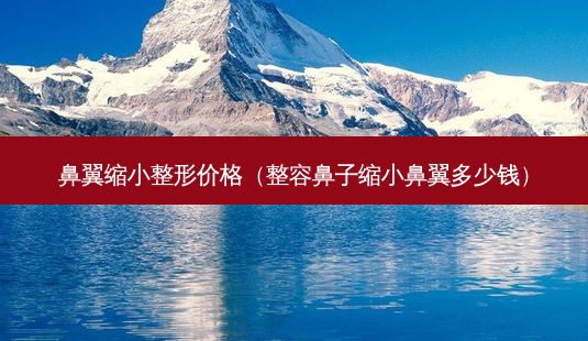 鼻翼缩小整形价格(整容鼻子缩小鼻翼多少钱)-第1张图片-南山整形网 鼻翼缩小整形价格(整容鼻子缩小鼻翼多少钱)-第1张图片-南山整形网