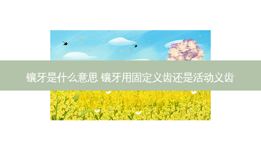 镶牙是什么意思 镶牙用固定义齿还是活动义齿-第1张图片-南山整形网 镶牙是什么意思 镶牙用固定义齿还是活动义齿-第1张图片-南山整形网