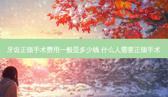 牙齿正颌手术费用一般是多少钱 什么人需要正颌手术-第1张图片-南山整形网 牙齿正颌手术费用一般是多少钱 什么人需要正颌手术-第1张图片-南山整形网