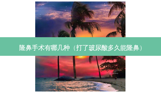 隆鼻手术有哪几种(打了玻尿酸多久能隆鼻)-第1张图片-南山整形网 隆鼻手术有哪几种(打了玻尿酸多久能隆鼻)-第1张图片-南山整形网