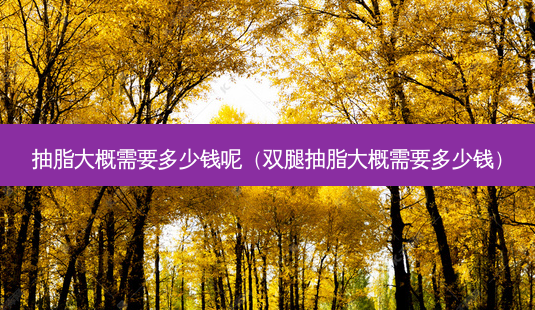 抽脂大概需要多少钱呢(双腿抽脂大概需要多少钱)-第1张图片-南山整形网 抽脂大概需要多少钱呢(双腿抽脂大概需要多少钱)-第1张图片-南山整形网