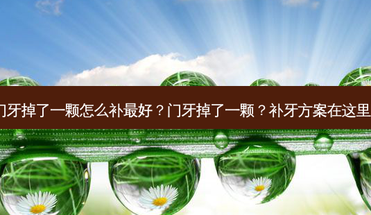 门牙掉了一颗怎么补 *** ?门牙掉了一颗?补牙方案在这里!-第1张图片-南山整形网 门牙掉了一颗怎么补 *** ?门牙掉了一颗?补牙方案在这里!-第1张图片-南山整形网