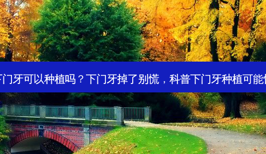 下门牙可以种植吗?下门牙掉了别慌,科普下门牙种植可能性-第1张图片-南山整形网 下门牙可以种植吗?下门牙掉了别慌,科普下门牙种植可能性-第1张图片-南山整形网