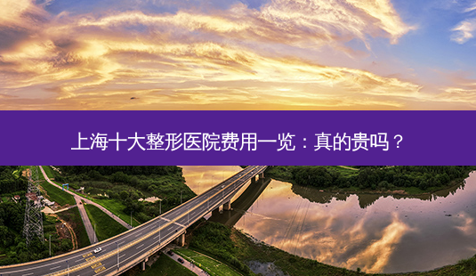 上海十大整形医院费用一览:真的贵吗?-第1张图片-南山整形网 上海十大整形医院费用一览:真的贵吗?-第1张图片-南山整形网