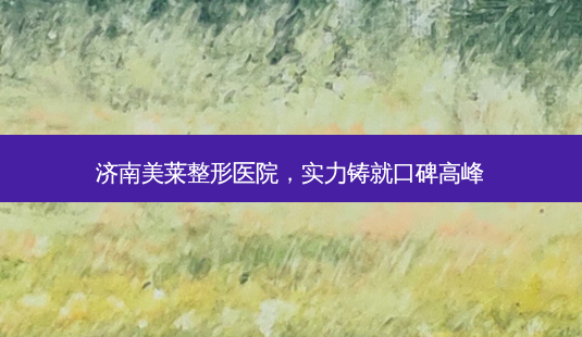济南美莱整形医院,实力铸就口碑高峰-第1张图片-南山整形网 济南美莱整形医院,实力铸就口碑高峰-第1张图片-南山整形网