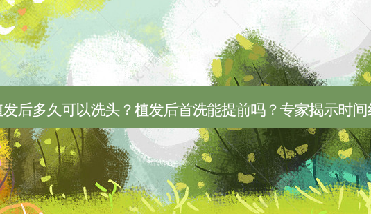 植发后多久可以洗头?植发后首洗能提前吗?专家揭示时间线-第1张图片-南山整形网 植发后多久可以洗头?植发后首洗能提前吗?专家揭示时间线-第1张图片-南山整形网