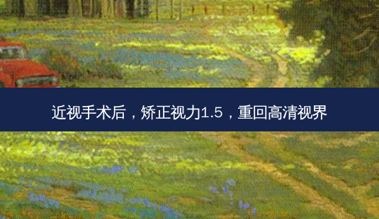 近视手术后,矫正视力1.5,重回高清视界-第1张图片-南山整形网 近视手术后,矫正视力1.5,重回高清视界-第1张图片-南山整形网
