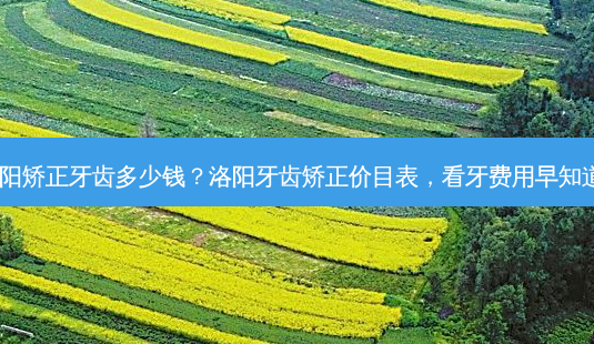 洛阳矫正牙齿多少钱?洛阳牙齿矫正价目表,看牙费用早知道!-第1张图片-南山整形网 洛阳矫正牙齿多少钱?洛阳牙齿矫正价目表,看牙费用早知道!-第1张图片-南山整形网