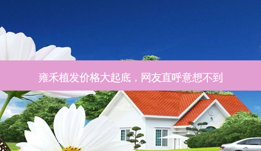 雍禾植发价格大起底,网友直呼意想不到-第1张图片-南山整形网 雍禾植发价格大起底,网友直呼意想不到-第1张图片-南山整形网