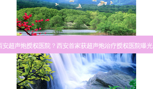 西安超声炮授权医院?西安首家获超声炮治疗授权医院曝光!-第1张图片-南山整形网 西安超声炮授权医院?西安首家获超声炮治疗授权医院曝光!-第1张图片-南山整形网