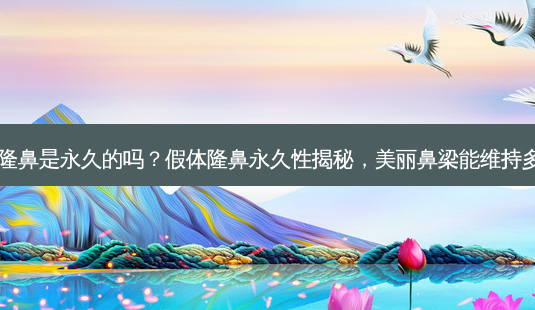 假体隆鼻是永久的吗?假体隆鼻永久性揭秘,美丽鼻梁能维持多久?-第1张图片-南山整形网 假体隆鼻是永久的吗?假体隆鼻永久性揭秘,美丽鼻梁能维持多久?-第1张图片-南山整形网