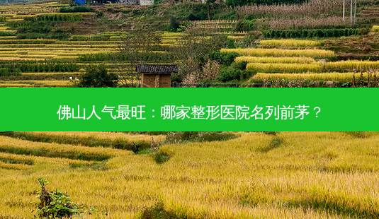 佛山人气最旺:哪家整形医院名列前茅?-第1张图片-南山整形网 佛山人气最旺:哪家整形医院名列前茅?-第1张图片-南山整形网
