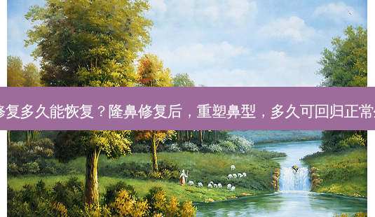 隆鼻修复多久能恢复?隆鼻修复后,重塑鼻型,多久可回归正常生活?-第1张图片-南山整形网 隆鼻修复多久能恢复?隆鼻修复后,重塑鼻型,多久可回归正常生活?-第1张图片-南山整形网