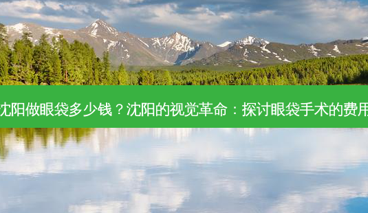 沈阳做眼袋多少钱?沈阳的视觉革命:探讨眼袋手术的费用-第1张图片-南山整形网 沈阳做眼袋多少钱?沈阳的视觉革命:探讨眼袋手术的费用-第1张图片-南山整形网