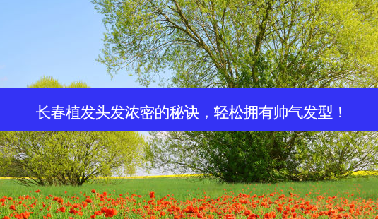 长春植发头发浓密的秘诀,轻松拥有帅气发型!-第1张图片-南山整形网 长春植发头发浓密的秘诀,轻松拥有帅气发型!-第1张图片-南山整形网