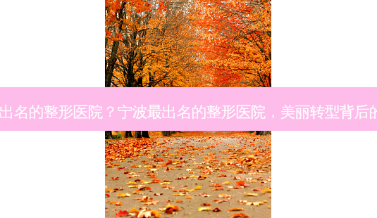 宁波最出名的整形医院?宁波最出名的整形医院,美丽转型背后的真相!-第1张图片-南山整形网 宁波最出名的整形医院?宁波最出名的整形医院,美丽转型背后的真相!-第1张图片-南山整形网
