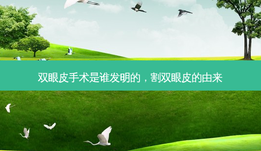 双眼皮手术是谁发明的,割双眼皮的由来-第1张图片-南山整形网 双眼皮手术是谁发明的,割双眼皮的由来-第1张图片-南山整形网