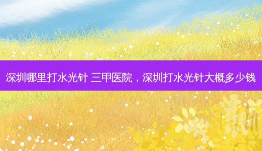 深圳哪里打水光针 三甲医院,深圳打水光针大概多少钱-第1张图片-南山整形网 深圳哪里打水光针 三甲医院,深圳打水光针大概多少钱-第1张图片-南山整形网