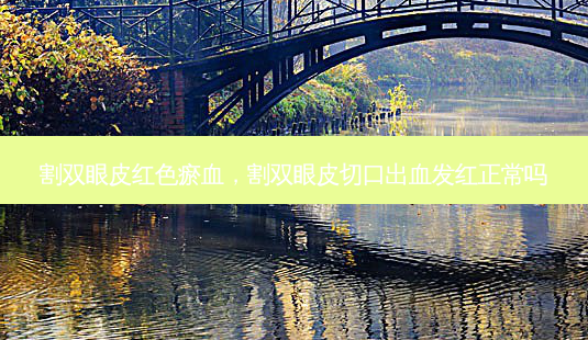 割双眼皮红色瘀血,割双眼皮切口出血发红正常吗-第1张图片-南山整形网 割双眼皮红色瘀血,割双眼皮切口出血发红正常吗-第1张图片-南山整形网