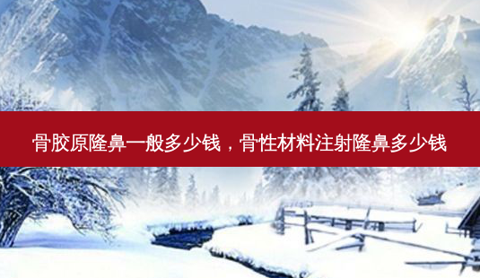 骨胶原隆鼻一般多少钱,骨性材料注射隆鼻多少钱-第1张图片-南山整形网 骨胶原隆鼻一般多少钱,骨性材料注射隆鼻多少钱-第1张图片-南山整形网