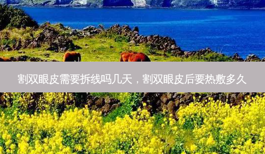 割双眼皮需要拆线吗几天,割双眼皮后要热敷多久-第1张图片-南山整形网 割双眼皮需要拆线吗几天,割双眼皮后要热敷多久-第1张图片-南山整形网