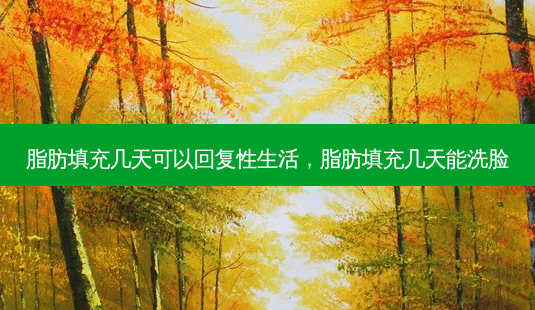 脂肪填充几天可以回复性生活,脂肪填充几天能洗脸-第1张图片-南山整形网 脂肪填充几天可以回复性生活,脂肪填充几天能洗脸-第1张图片-南山整形网