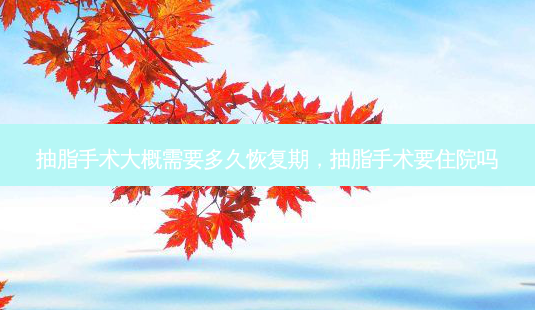 抽脂手术大概需要多久恢复期,抽脂手术要住院吗-第1张图片-南山整形网 抽脂手术大概需要多久恢复期,抽脂手术要住院吗-第1张图片-南山整形网