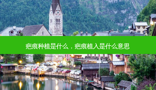 疤痕种植是什么,疤痕植入是什么意思-第1张图片-南山整形网 疤痕种植是什么,疤痕植入是什么意思-第1张图片-南山整形网