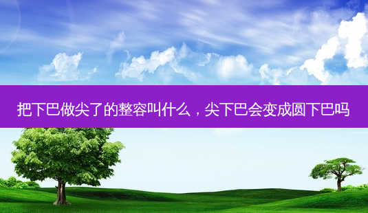 把下巴做尖了的整容叫什么,尖下巴会变成圆下巴吗-第1张图片-南山整形网 把下巴做尖了的整容叫什么,尖下巴会变成圆下巴吗-第1张图片-南山整形网