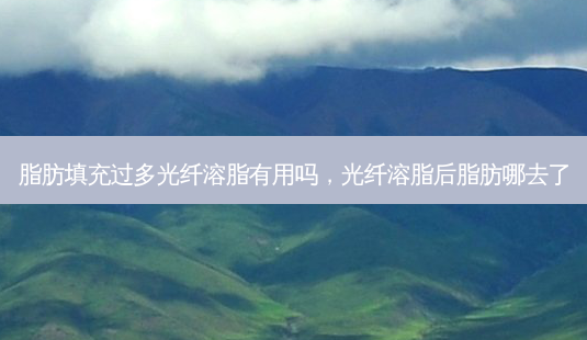 脂肪填充过多光纤溶脂有用吗,光纤溶脂后脂肪哪去了-第1张图片-南山整形网 脂肪填充过多光纤溶脂有用吗,光纤溶脂后脂肪哪去了-第1张图片-南山整形网