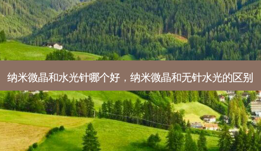 纳米微晶和水光针哪个好,纳米微晶和无针水光的区别-第1张图片-南山整形网 纳米微晶和水光针哪个好,纳米微晶和无针水光的区别-第1张图片-南山整形网