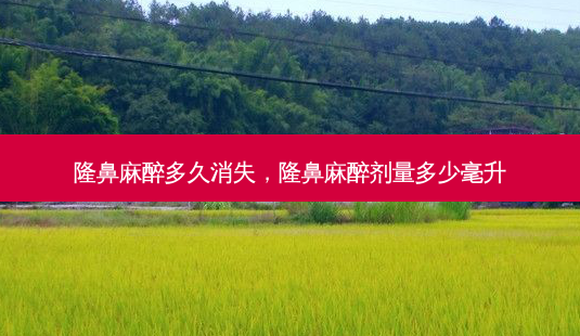 隆鼻麻醉多久消失,隆鼻麻醉剂量多少毫升-第1张图片-南山整形网 隆鼻麻醉多久消失,隆鼻麻醉剂量多少毫升-第1张图片-南山整形网