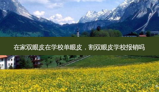 在家双眼皮在学校单眼皮,割双眼皮学校报销吗-第1张图片-南山整形网 在家双眼皮在学校单眼皮,割双眼皮学校报销吗-第1张图片-南山整形网