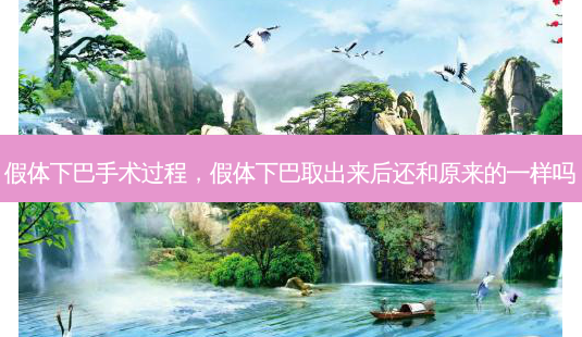 假体下巴手术过程,假体下巴取出来后还和原来的一样吗-第1张图片-南山整形网 假体下巴手术过程,假体下巴取出来后还和原来的一样吗-第1张图片-南山整形网