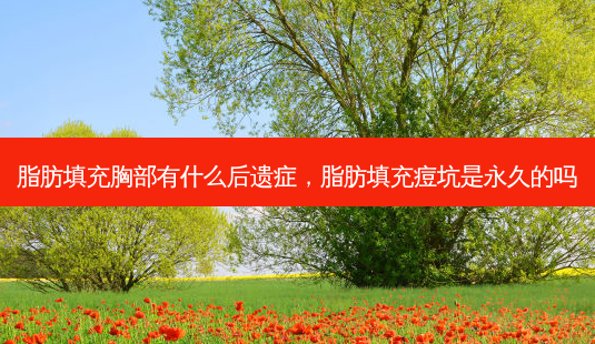 脂肪填充胸部有什么后遗症,脂肪填充痘坑是永久的吗-第1张图片-南山整形网 脂肪填充胸部有什么后遗症,脂肪填充痘坑是永久的吗-第1张图片-南山整形网