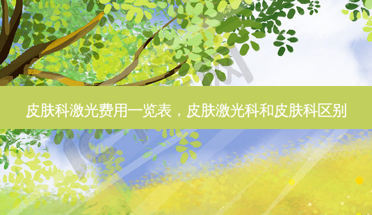 皮肤科激光费用一览表,皮肤激光科和皮肤科区别-第1张图片-南山整形网 皮肤科激光费用一览表,皮肤激光科和皮肤科区别-第1张图片-南山整形网