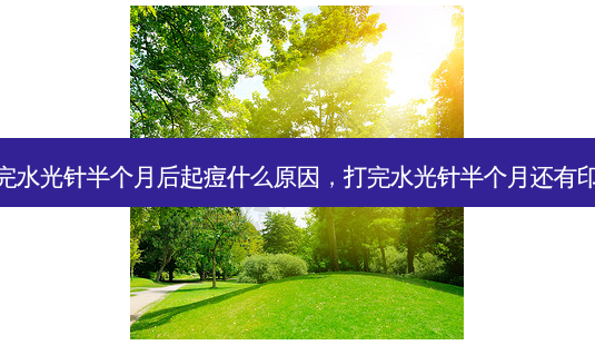 打完水光针半个月后起痘什么原因,打完水光针半个月还有印子-第1张图片-南山整形网 打完水光针半个月后起痘什么原因,打完水光针半个月还有印子-第1张图片-南山整形网