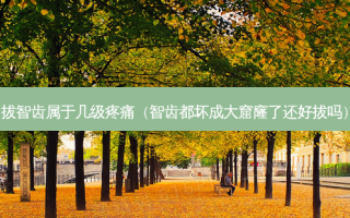 拔智齿属于几级疼痛（智齿都坏成大窟窿了还好拔吗）