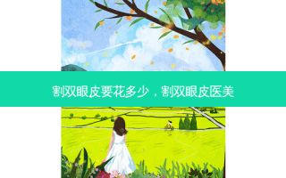 割双眼皮要花多少，割双眼皮医美