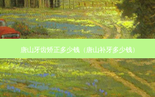 唐山牙齿矫正多少钱（唐山补牙多少钱）