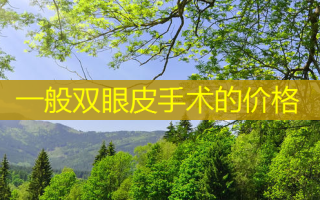 一般双眼皮手术的价格