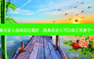 隆鼻后多久假体固定 *** ，隆鼻后多久可以像正常鼻子一样