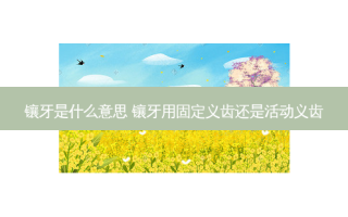 镶牙是什么意思 镶牙用固定义齿还是活动义齿