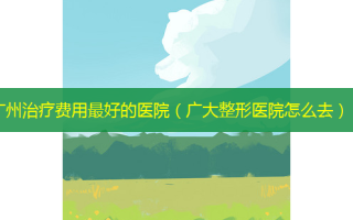 广州治疗费用 *** 的医院（广大整形医院怎么去）