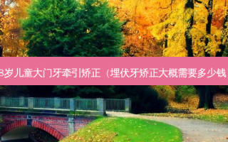 8岁儿童大门牙牵引矫正（埋伏牙矫正大概需要多少钱）