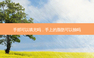 手部可以填充吗，手上的脂肪可以抽吗
