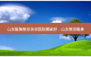 山东隆胸整形美容医院哪家好，山东整形隆鼻